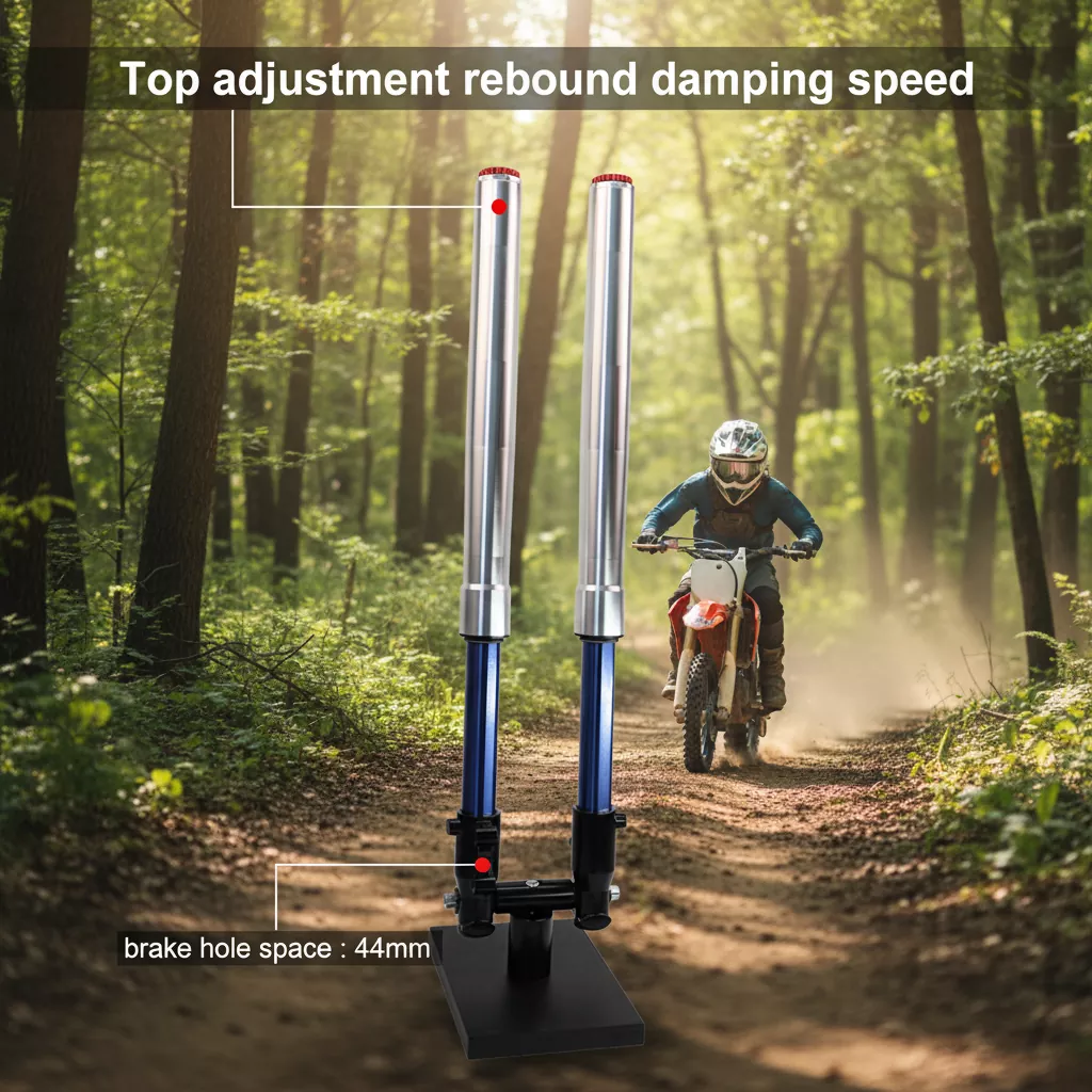 44mm 발 반전 포크 리바운드 조정 가능한 오토바이 충격 흡수 장치