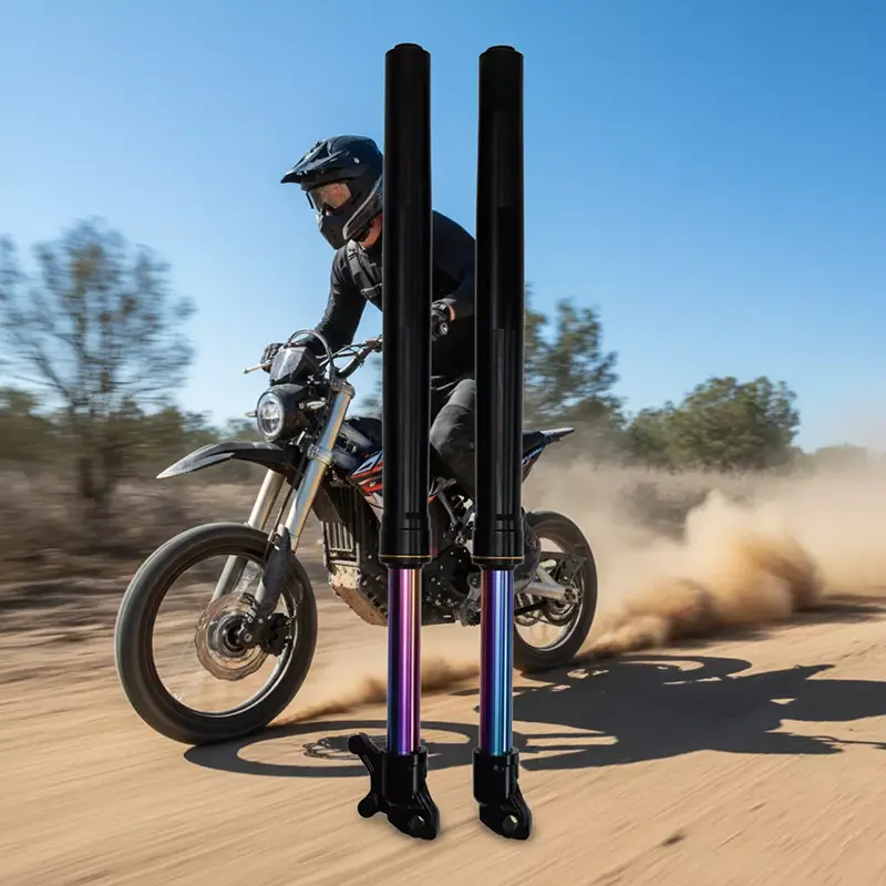 무지개 색깔 관례에 의하여 거꾸로 되는 정면 포크 오토바이 완충기